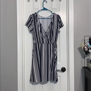 striped flowy dress